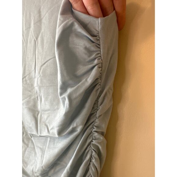 Reformation NWT Benson Knit Maxi Dress Mineral Blue Size L - Picture 6 of 7